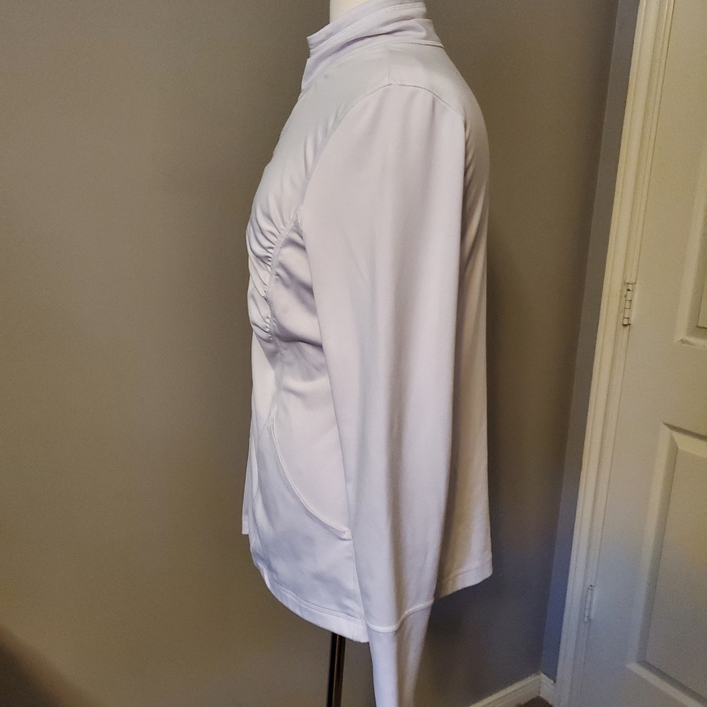 Flattering White Athletic Jacket - Picture 5 of 10